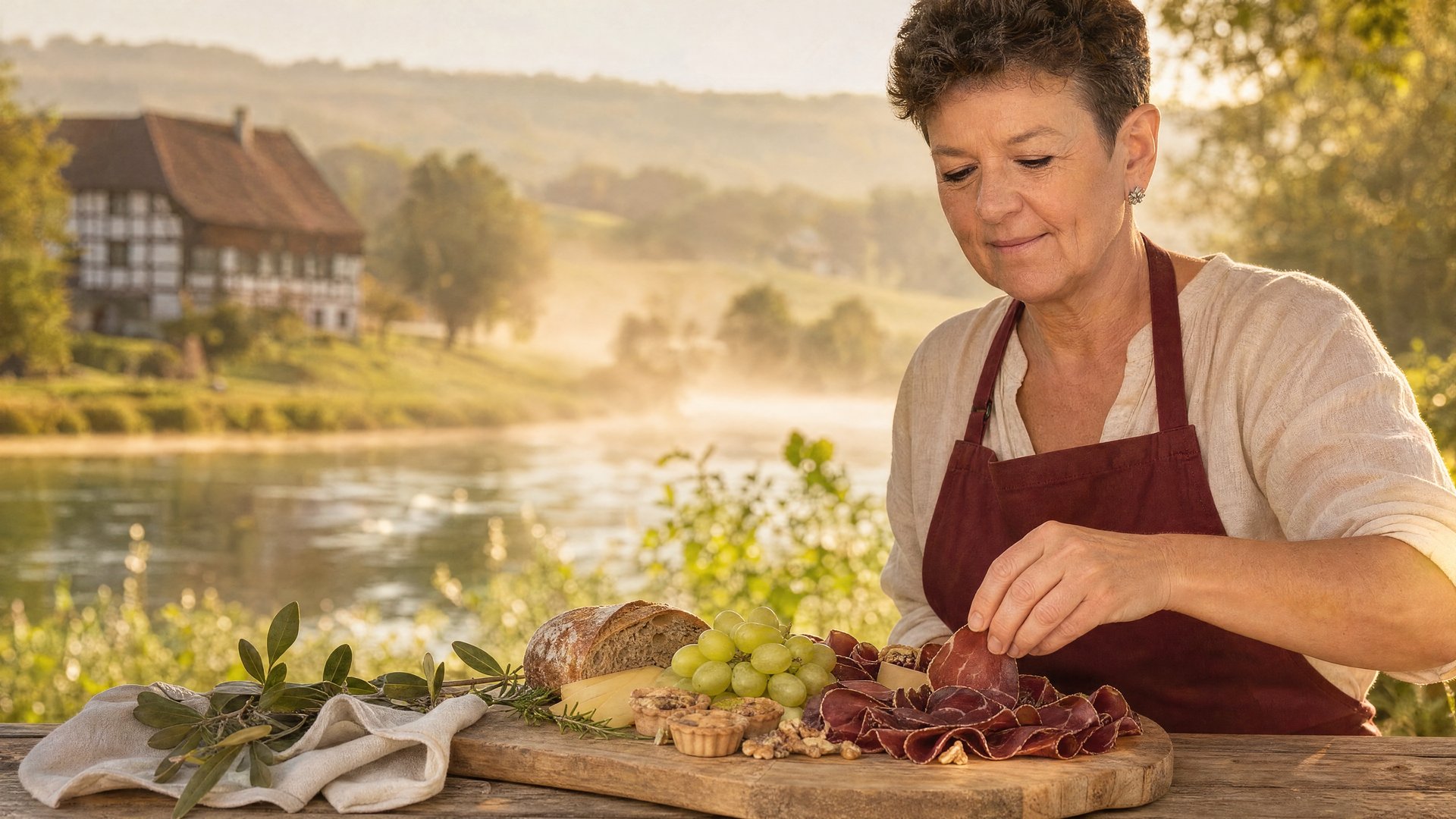 Andrea Schelbert in ihrer Catering-Küche in Rupperswil — Standort von Andrea Catering